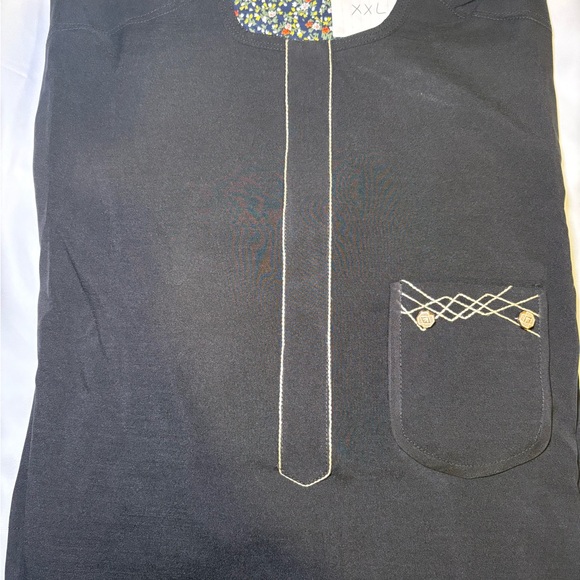Black Shirt with Pocket Detail - Picture 1 of 2